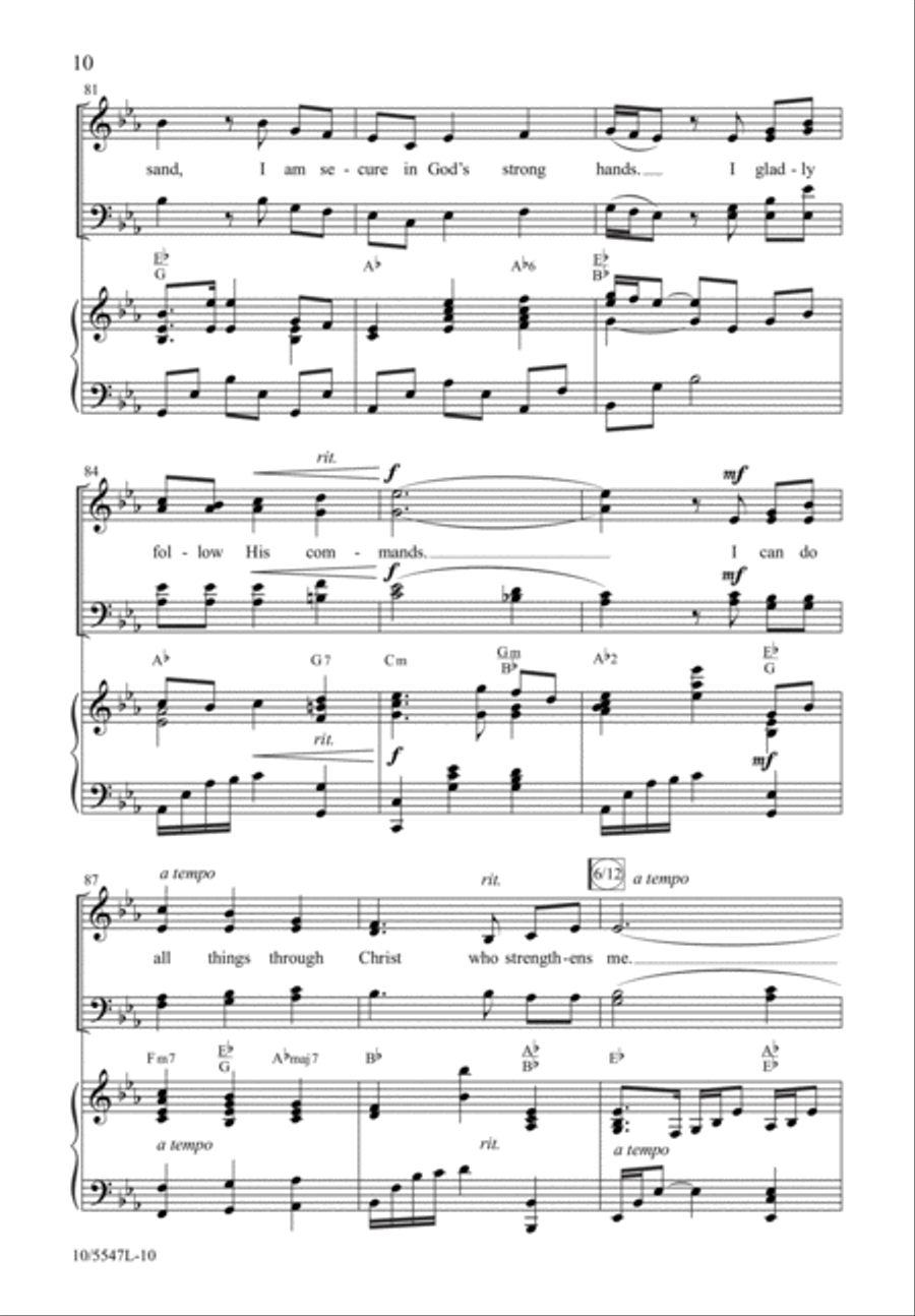 I Can Do All Things Through Christ 4-Part scores gallery preview page 10