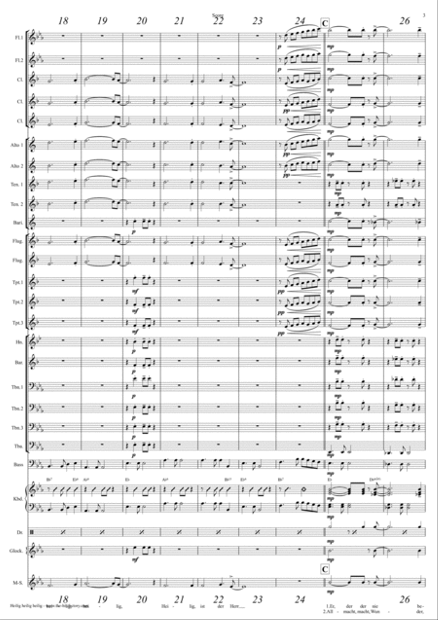 Heilig, heilig, heilig - Deutsche Messe - Schubert - Concert Band Concert Band scores gallery preview page 3