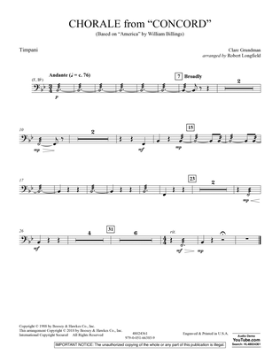 Chorale from Concord - Timpani