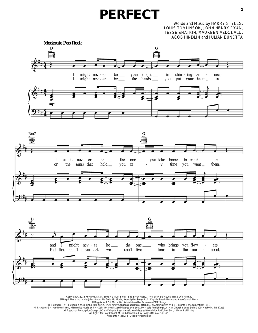 Chords for perfect piano cheap