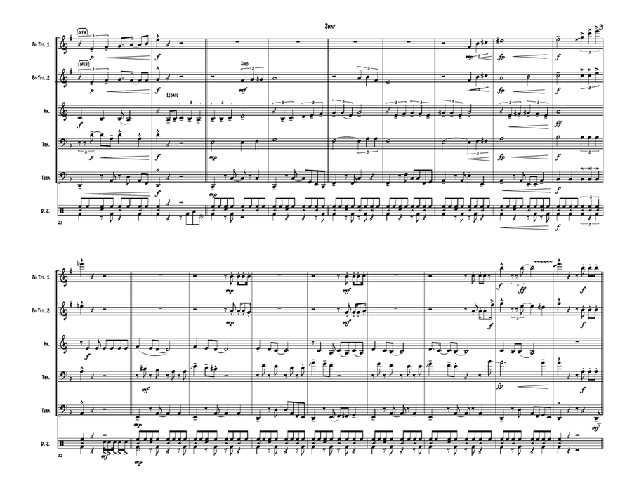 Sway (Quien Sera) Brass Quintet scores gallery preview page 3