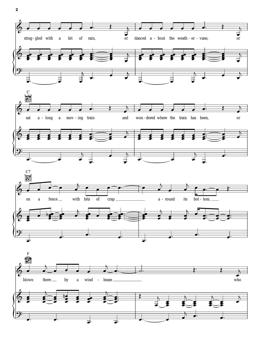 The Moonbeam Song Piano, Vocal, Guitar scores gallery preview page 2
