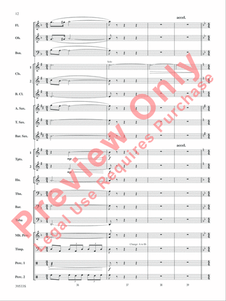 Dark Shadows (from the Original Motion Picture Soundtrack) Concert Band scores gallery preview page 13