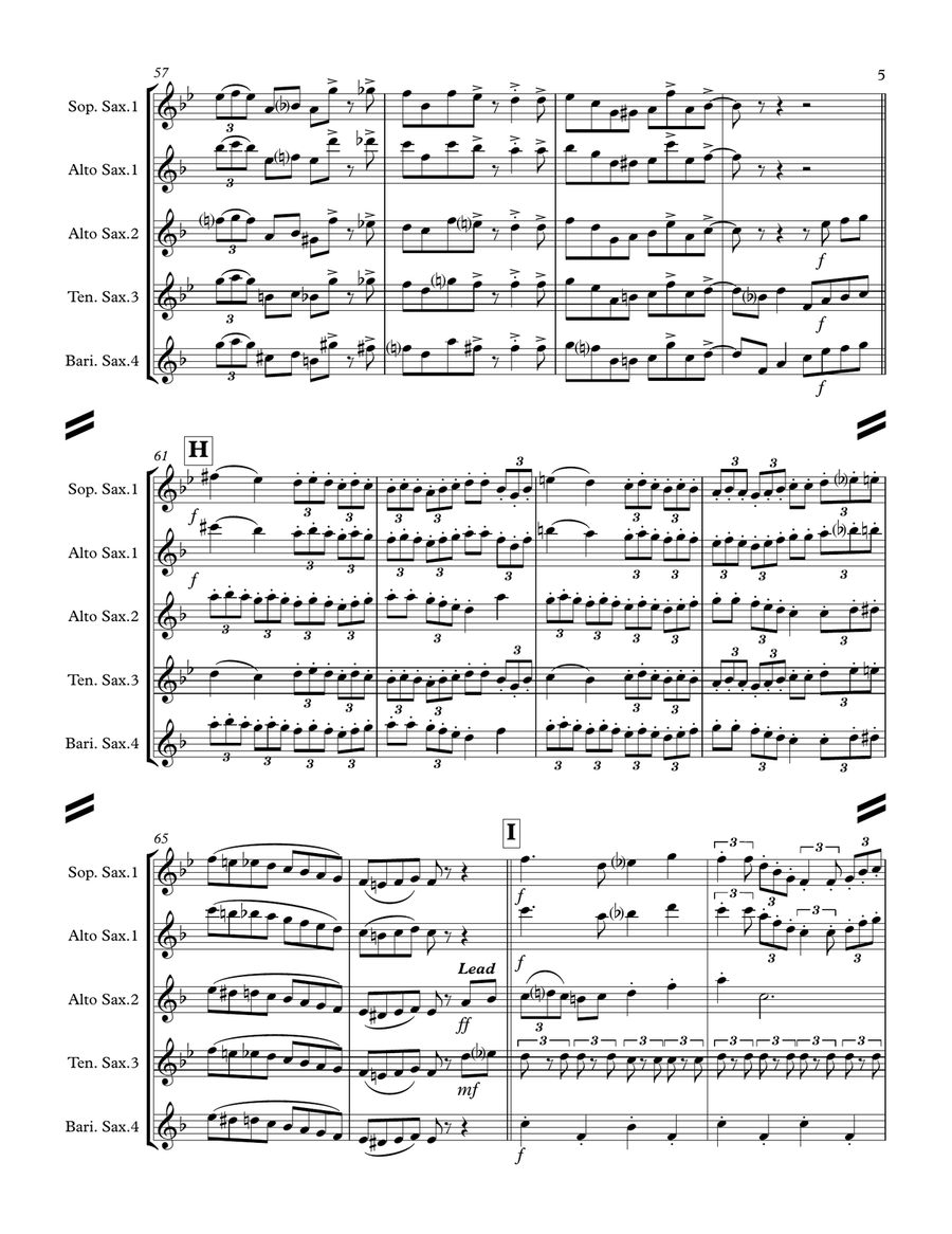 It's Beginning To Look Like Christmas Saxophone Quartet scores gallery preview page 6