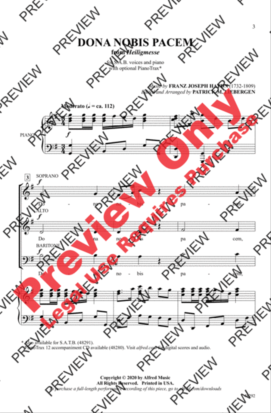 Dona Nobis Pacem Dona Nobis Pacem 3-Part scores gallery preview page 3