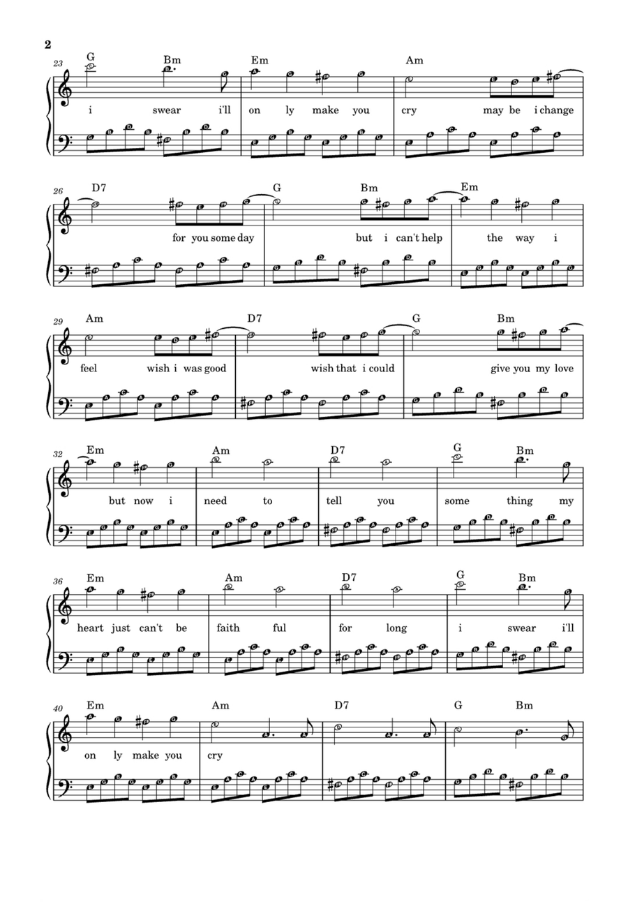 Cry Easy Piano scores gallery preview page 2