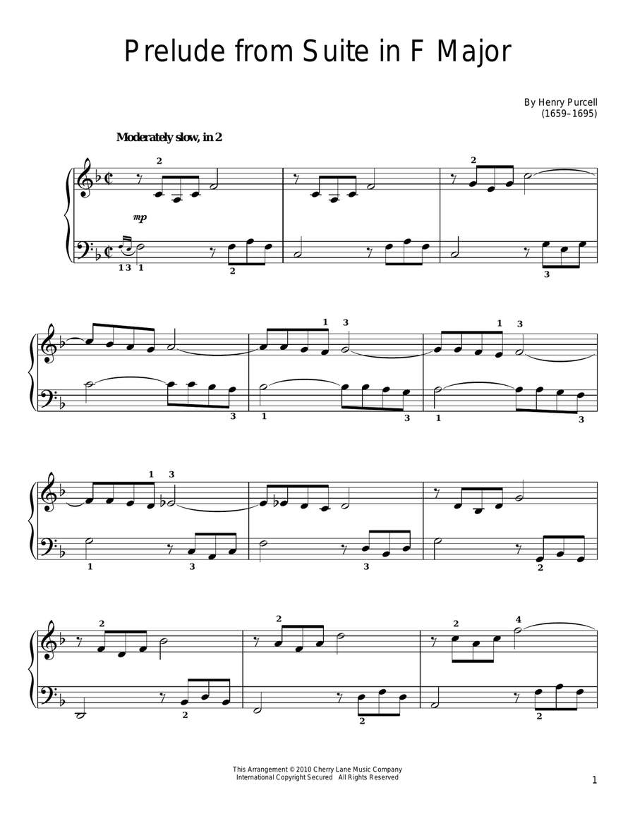 Prelude Easy Piano scores gallery preview page 1