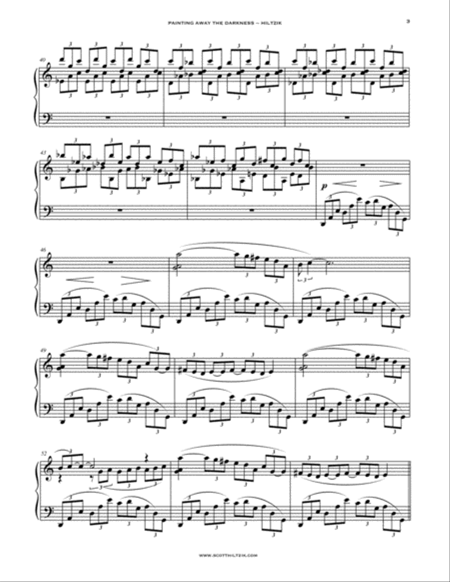 Painting Away The Darkness Piano Solo scores gallery preview page 4
