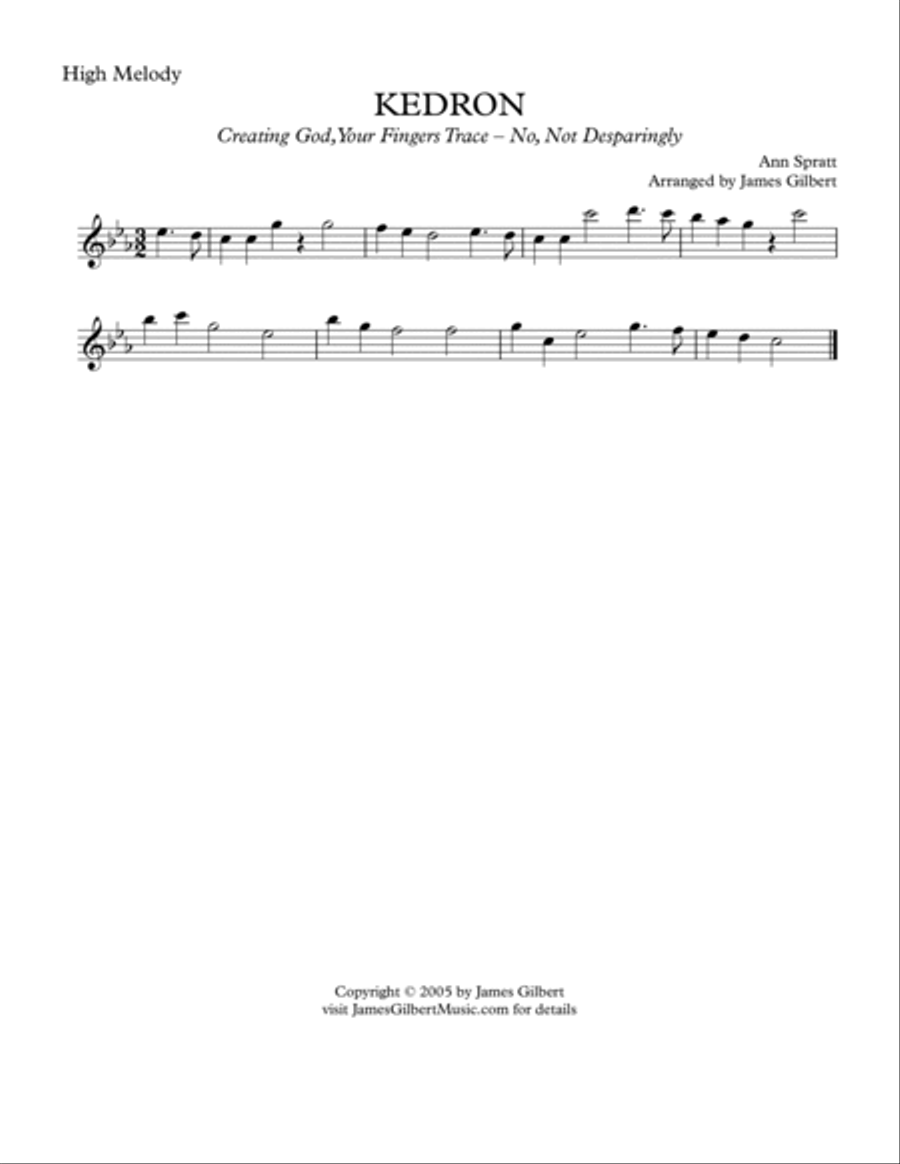 KEDRON (Creating God, Your Fingers Trace) Small Ensemble scores gallery preview page 4