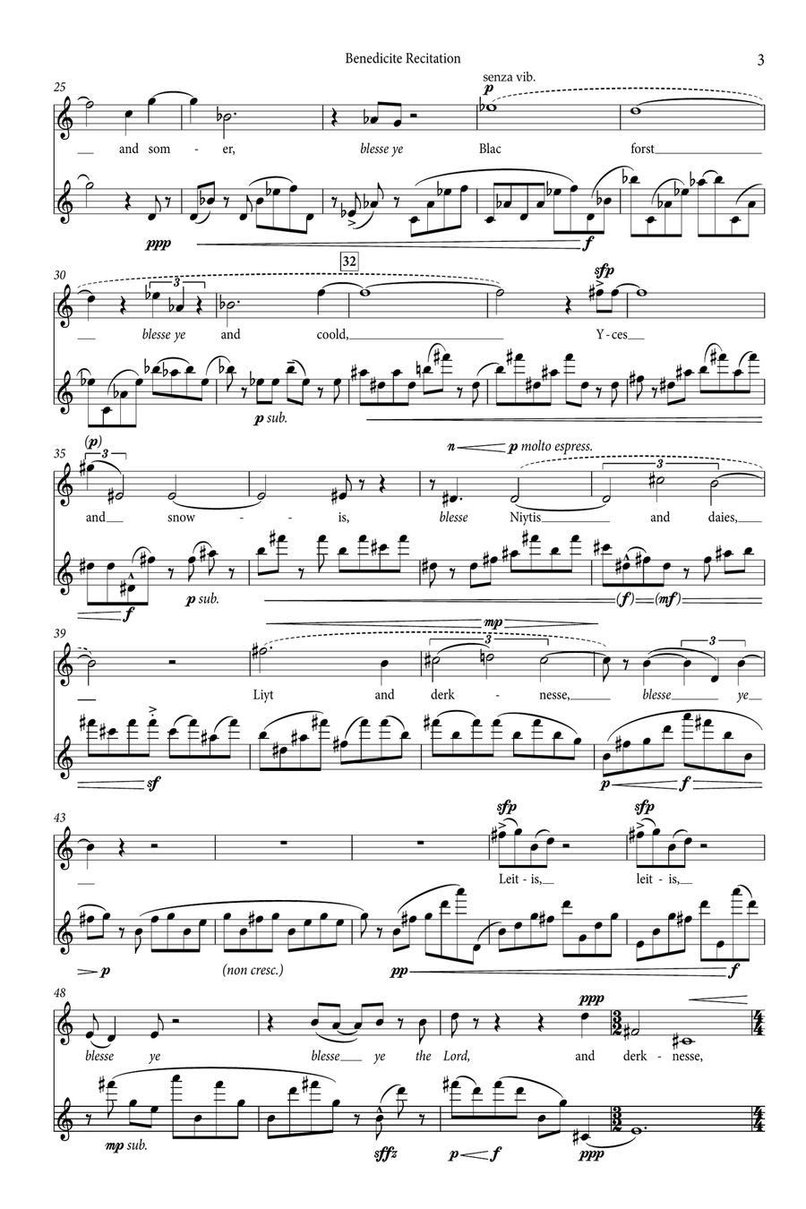 Benedicite Recitation Benedicite Recitation Soprano Voice scores gallery preview page 2
