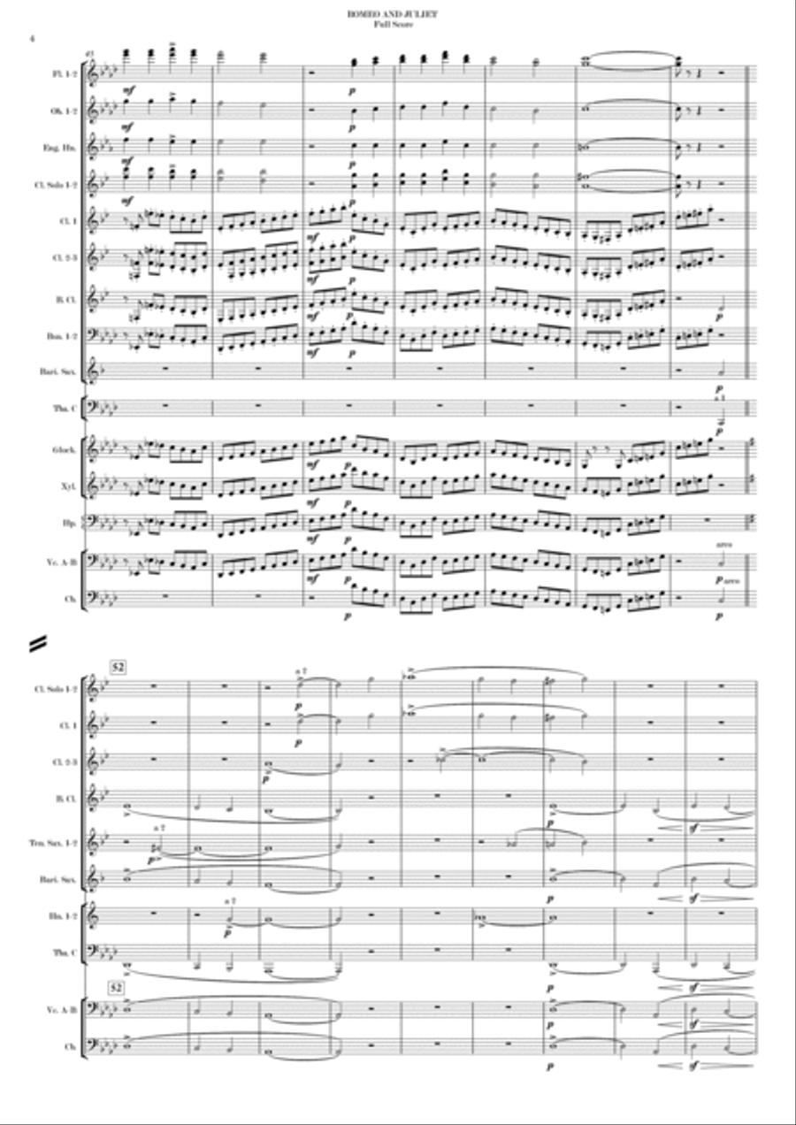 ROMEO AND JULIET - Fantasy Overture - P. I. TCHAIKOVSKY Concert Band scores gallery preview page 6