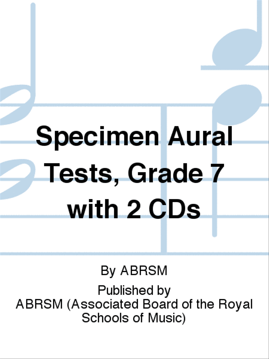 Specimen Aural Tests, Grade 7 with 2 CDs School and Community scores gallery preview page 1