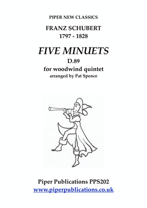 Book cover for SCHUBERT 5 MINUETS D.89 FOR WOODWIND QUINTET