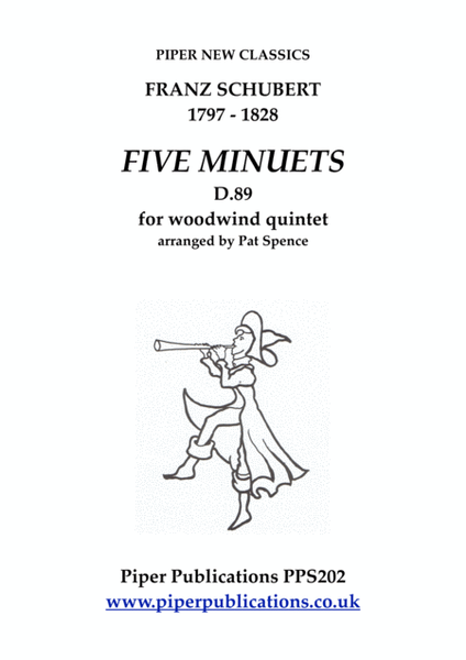 SCHUBERT 5 MINUETS D.89 FOR WOODWIND QUINTET