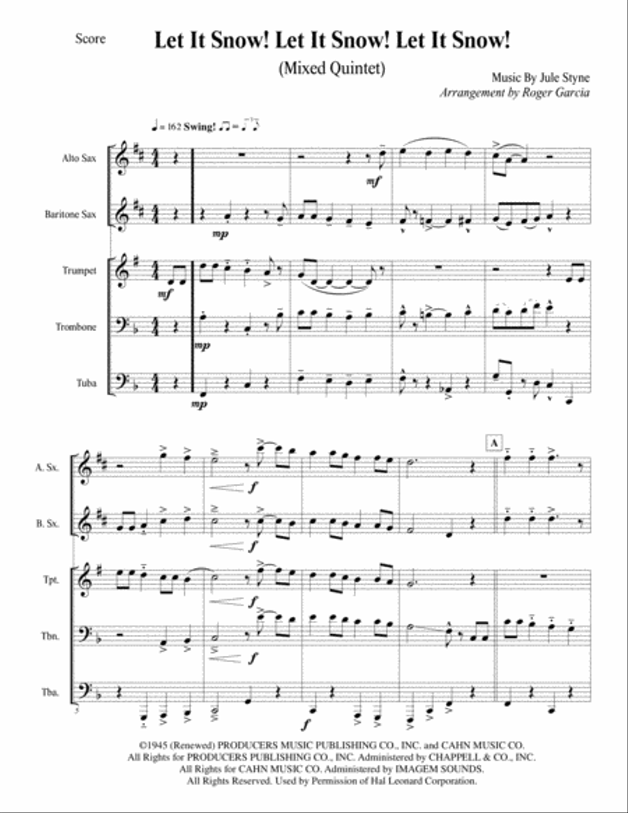Let It Snow! Let It Snow! Let It Snow! Small Ensemble scores gallery preview page 4