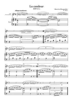 Burgmüller "La candeur" Tenor Sax & piano