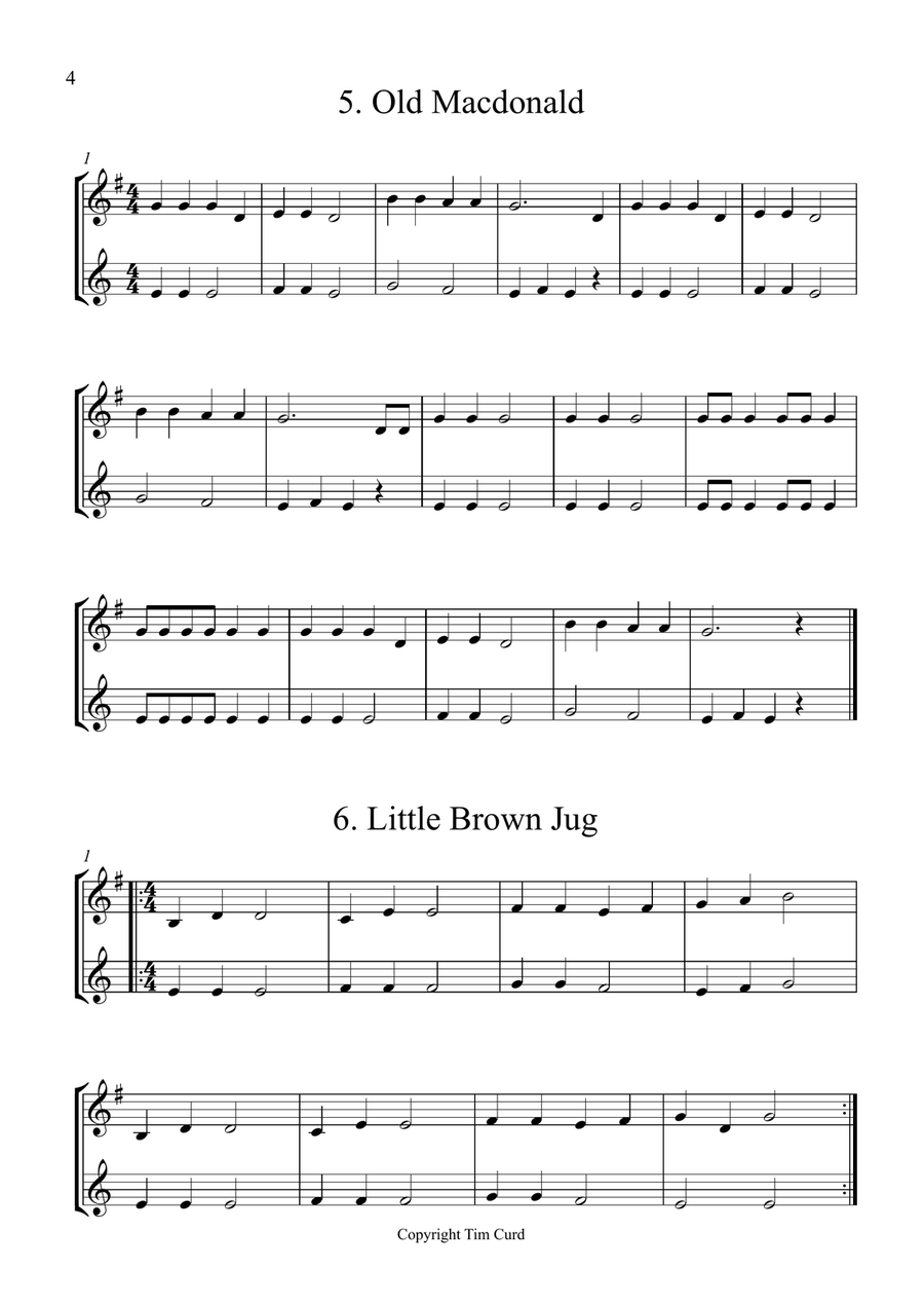 14 Easy Duets For Tenor Horn And Euphonium Brass Duet scores gallery preview page 4