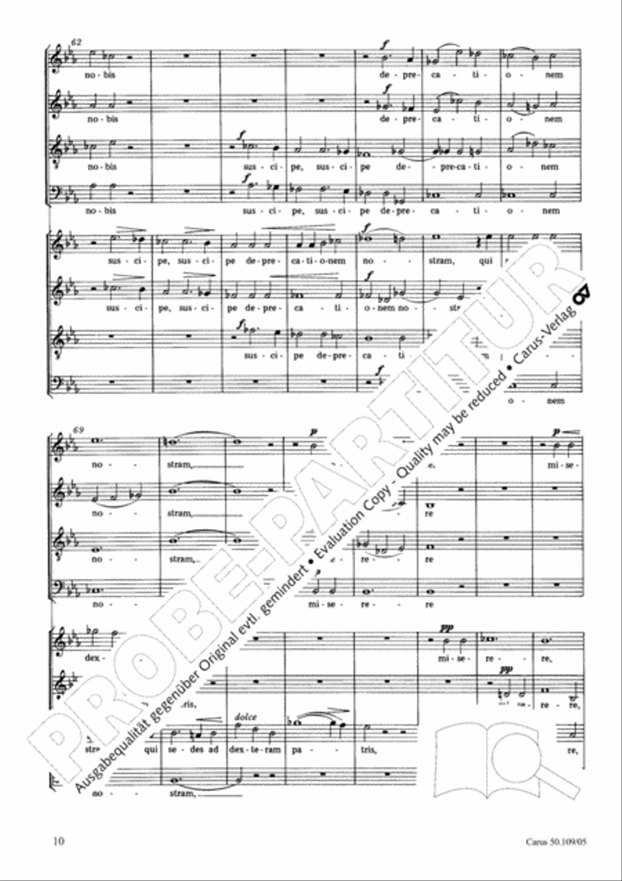 Mass in E flat major (Messe in Es) 4-Part scores gallery preview page 11