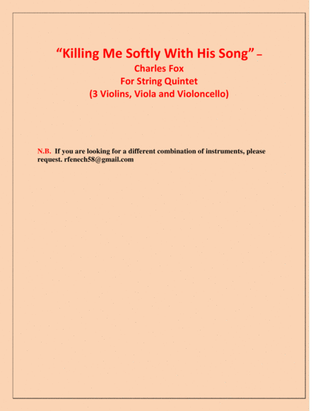 Killing Me Softly With His Song image number null