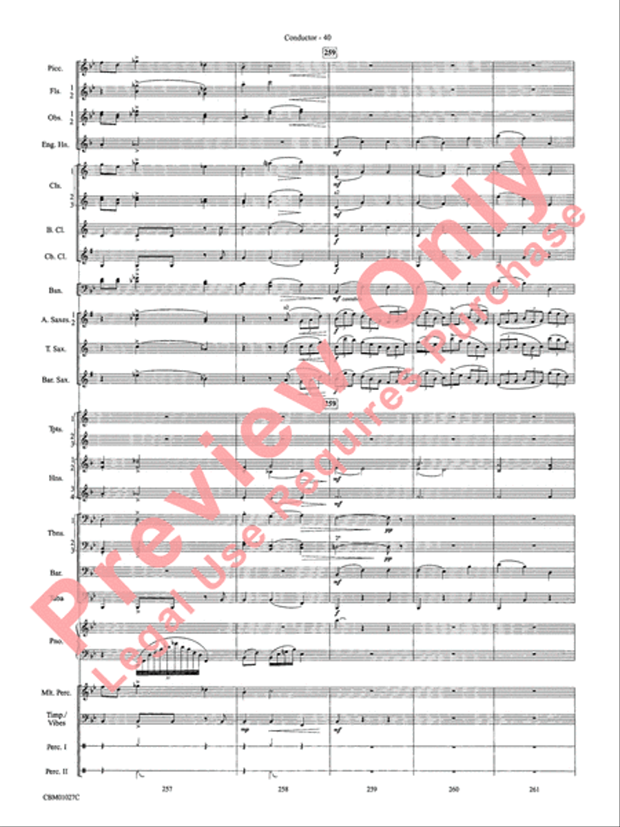 Harry Potter Symphonic Suite Concert Band scores gallery preview page 43