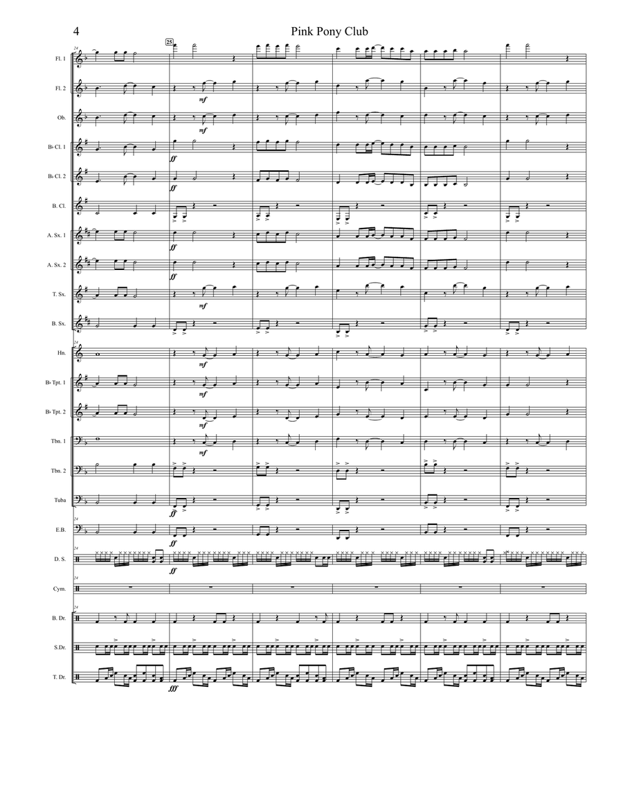 Pink Pony Club Marching Band scores gallery preview page 4