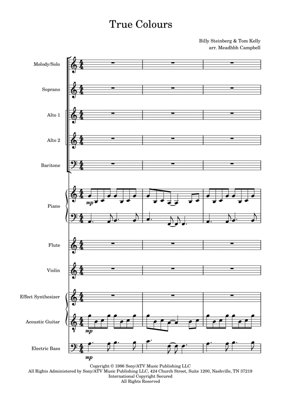 True Colors 3-Part scores gallery preview page 1