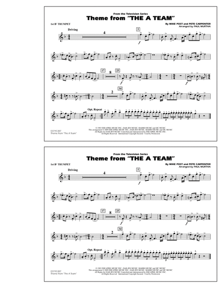 Theme from The A-Team - 1st Bb Trumpet