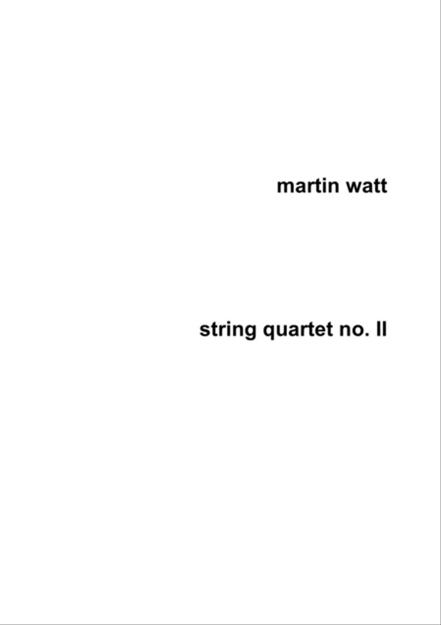 String Quartet no. II String Quartet scores gallery preview page 1