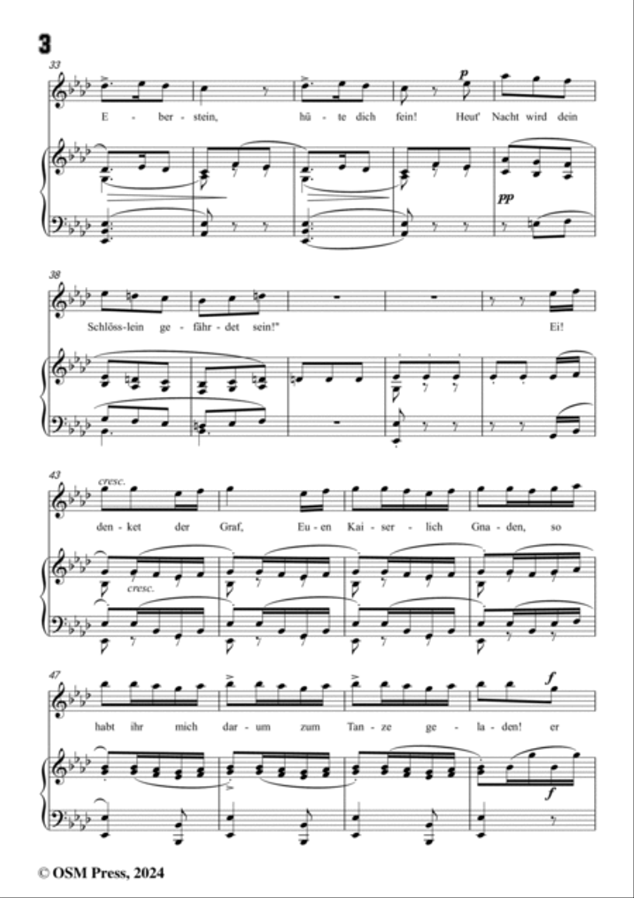 C. Loewe-Graf Eberstein(Zu Speier im Saale da hebt sich ein Klingen),in A flat Major Voice scores gallery preview page 4