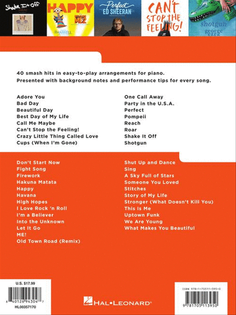 40 Pop Songs for Kids Easy Piano scores gallery preview page 8