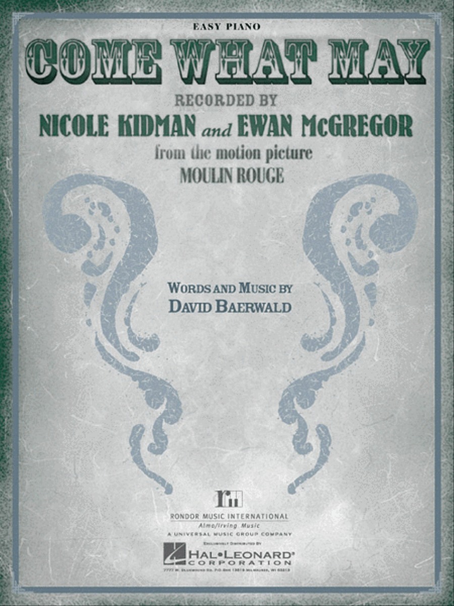 Come What May Piano, Vocal, Guitar scores gallery preview page 1