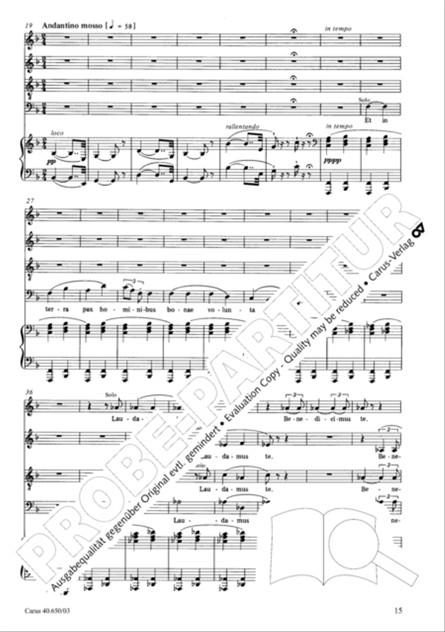 Petite Messe solennelle 4-Part scores gallery preview page 18