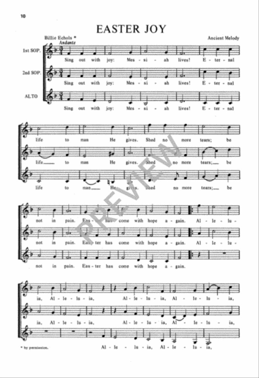 Eight Short Easter Carols SSA scores gallery preview page 11