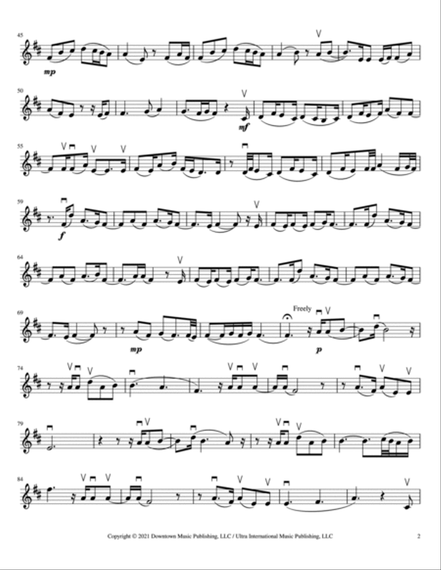 Runaway Violin Solo scores gallery preview page 2