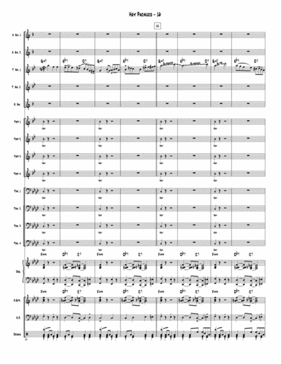 Hey Pachuco Jazz Ensemble scores gallery preview page 17