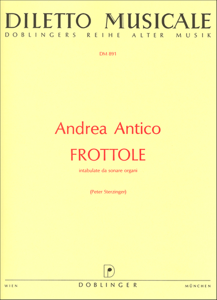 Frottole intabulate da sonare organi