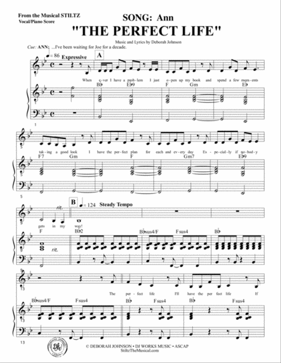 The Perfect Life - STILTZ the Musical Voice scores gallery preview page 3