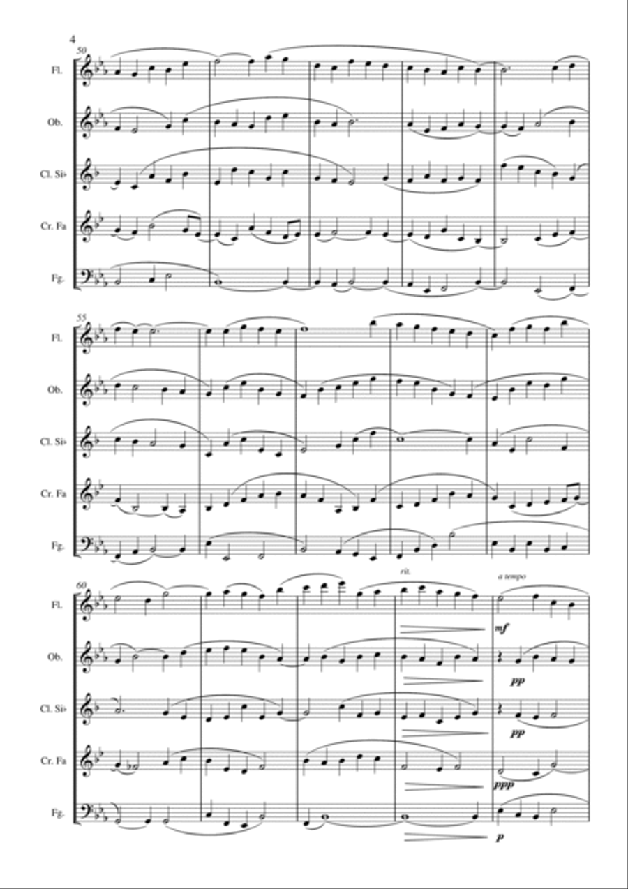 Filiberto PIERAMI: KAMMERSTÜCK PER QUINTETTO DI FIATI (Op.52) (ES 537) - Score Only Woodwind Quintet scores gallery preview page 6