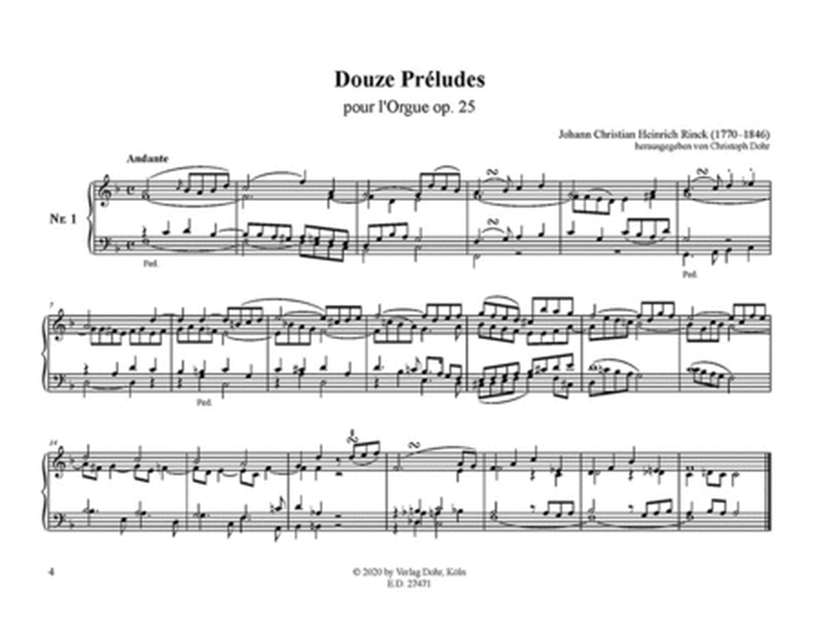 12 Préludes pour l'Orgue op. 25