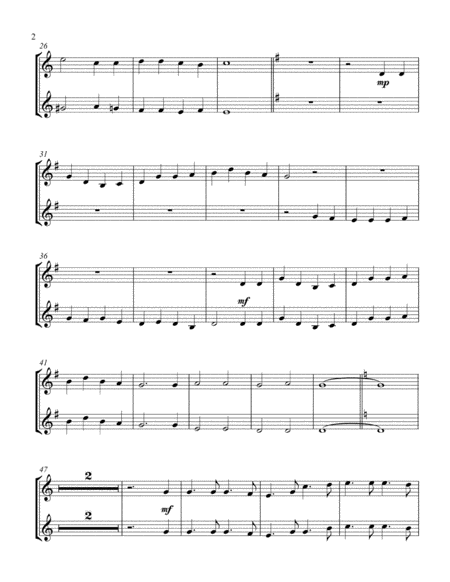 Battle Hymn of the Republic (treble F instrument duet, parts only) image number null