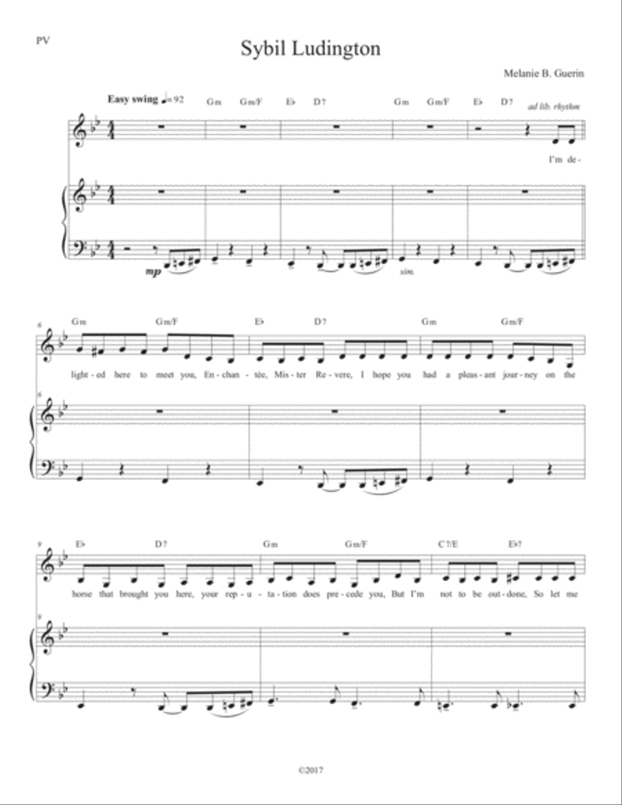 Sybil Ludington Voice Solo scores gallery preview page 1