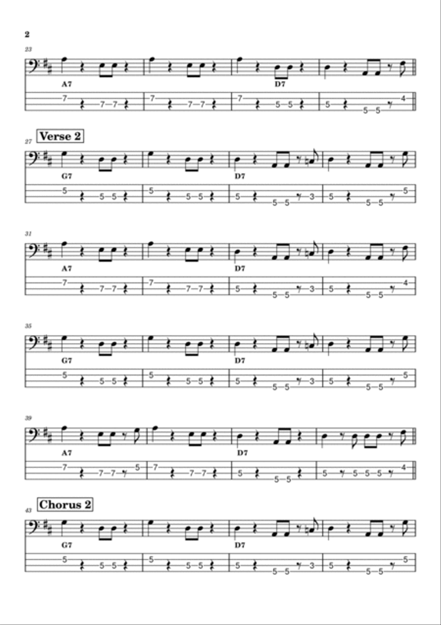 Midnight Special Guitar Tablature scores gallery preview page 2