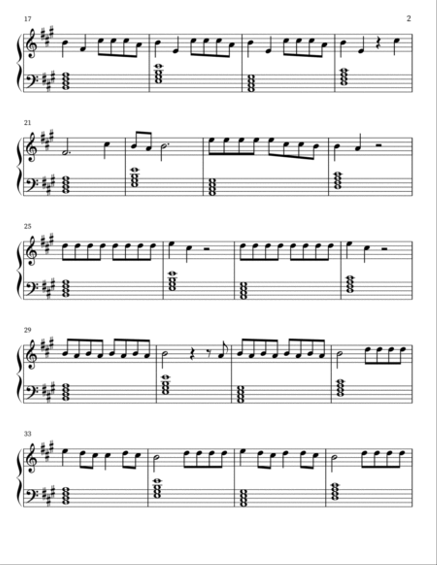 Roxanne Roxanne Piano Solo scores gallery preview page 2