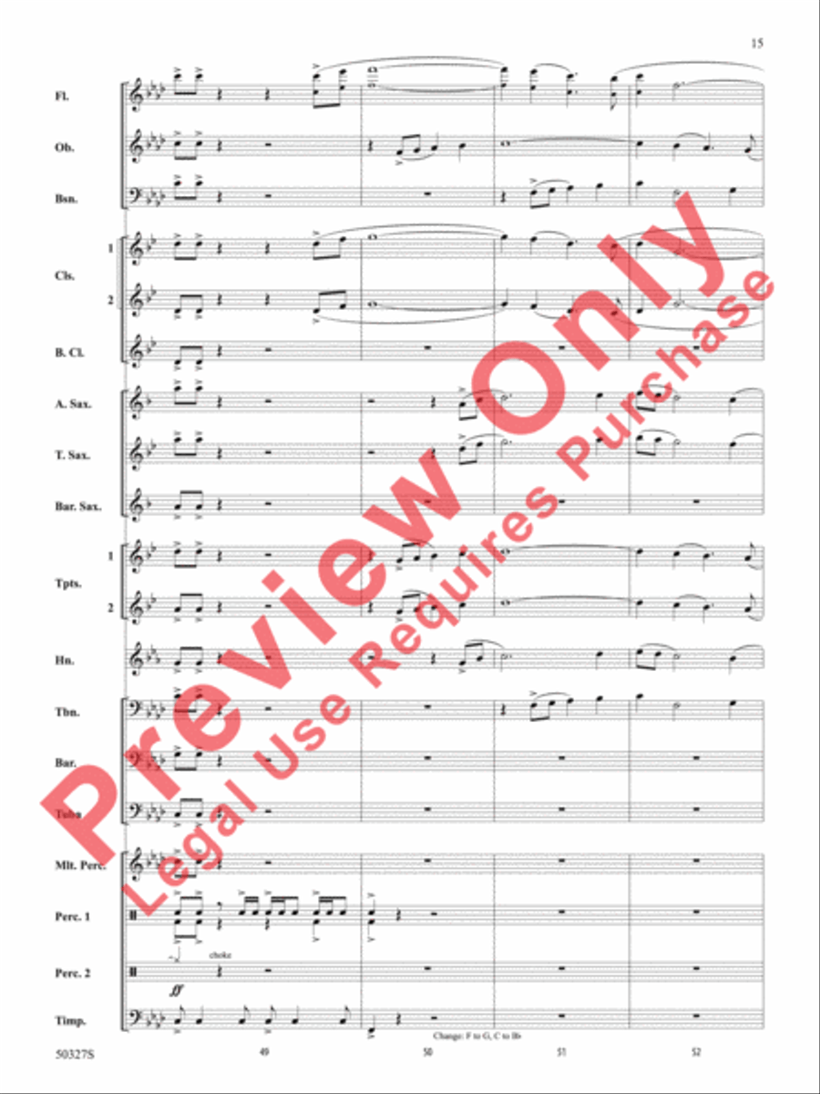 Reflections and Furies Concert Band scores gallery preview page 16