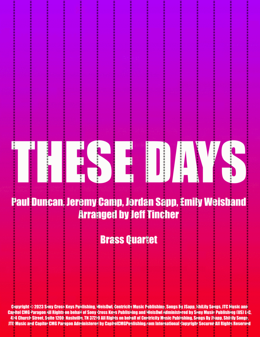 These Days These Days Brass Quartet scores gallery preview page 1