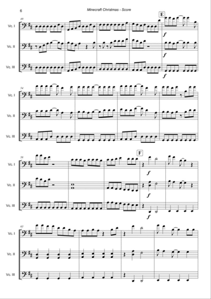Minecraft String Trio scores gallery preview page 6