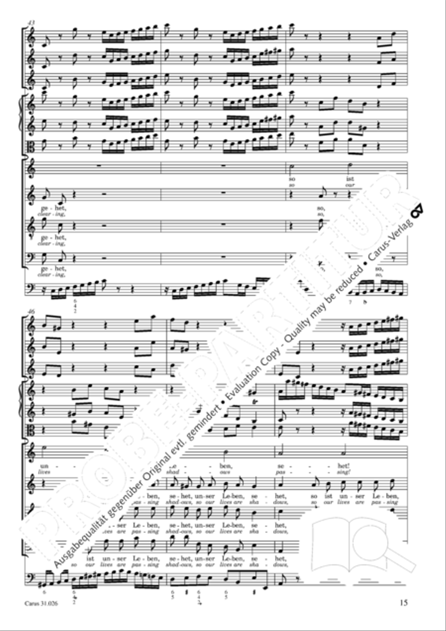 Ah, how fleeting, ah, how futile (Ach wie fluchtig, ach wie nichtig) 4-Part scores gallery preview page 16