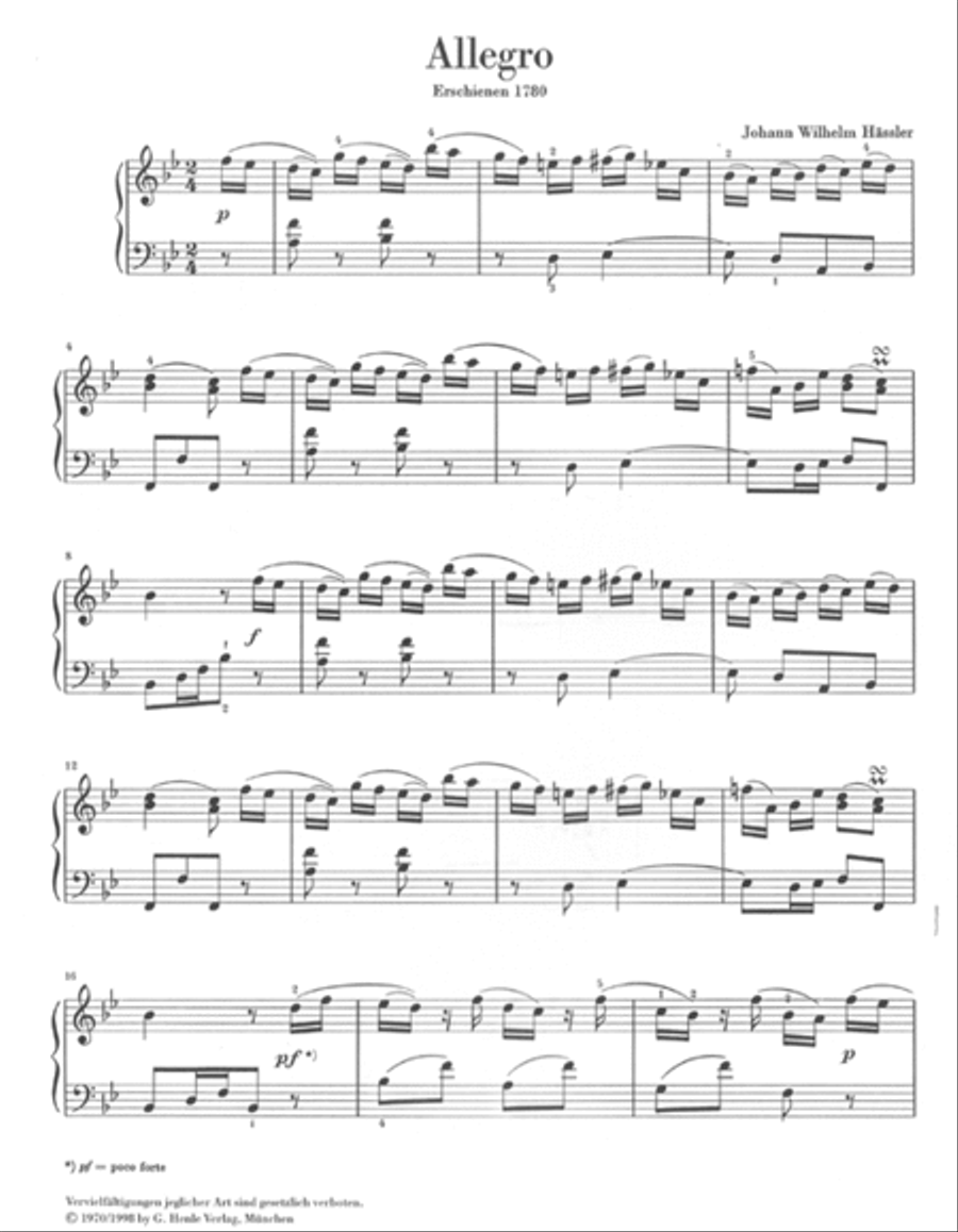 Easy Piano Music of the 18th and 19th Century – Volume I Easy Piano scores gallery preview page 3