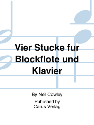 Book cover for Vier Stucke fur Blockflote und Klavier