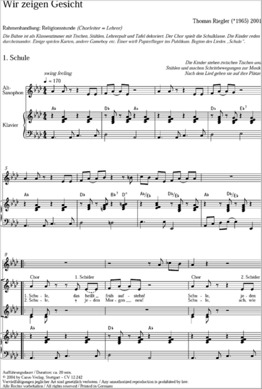 Wir zeigen Gesicht 3-Part scores gallery preview page 2